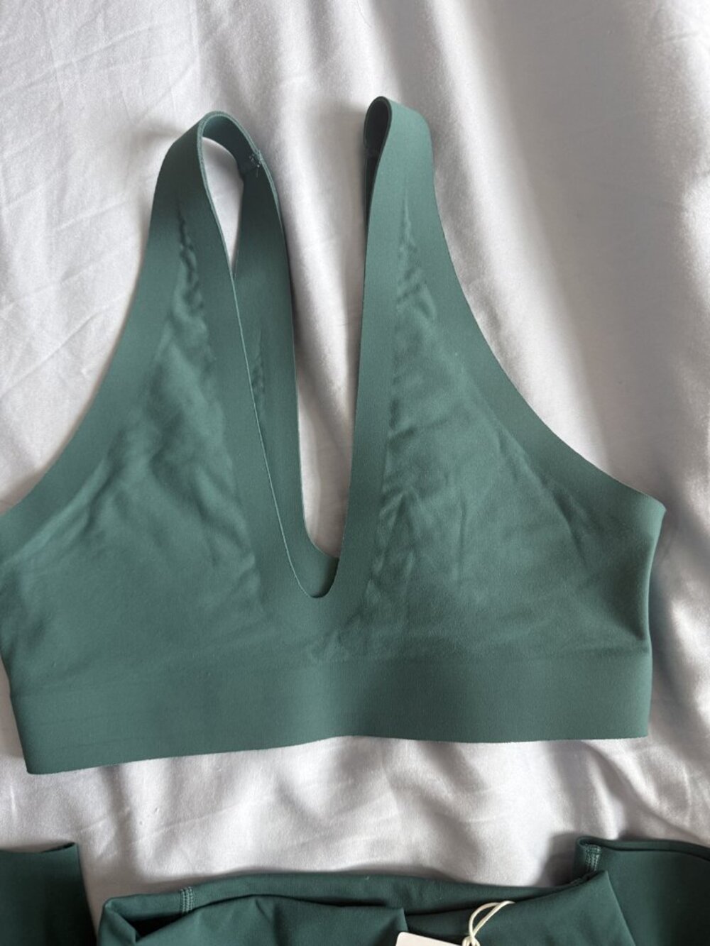 LSKD Set: Elixir Pocket Leggings S NWT + Bend & FLX Plunge Bra XS Teal - Picture 3 of 11